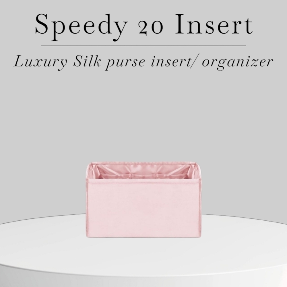 Pink Silk Handmade Bag Organizer for Speedy 20 – Lightweight & Elegant